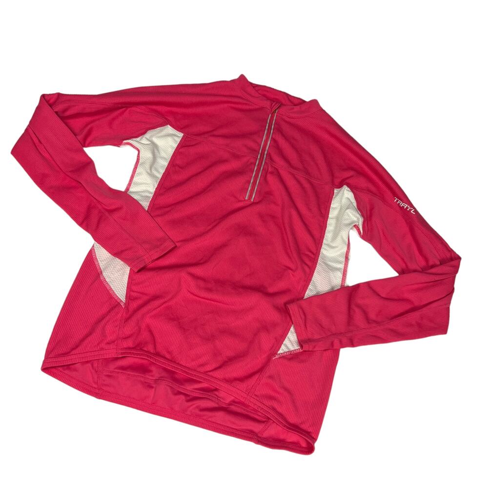 Trayl Long Sleeve Cycling Shirt Half Zip Crew Neck Activewear Bike Top‎ Womens S
